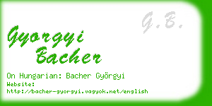 gyorgyi bacher business card